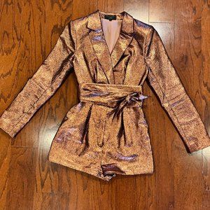 x REVOLVE Harley Romper Michael Costello Bronze Shorts Suit